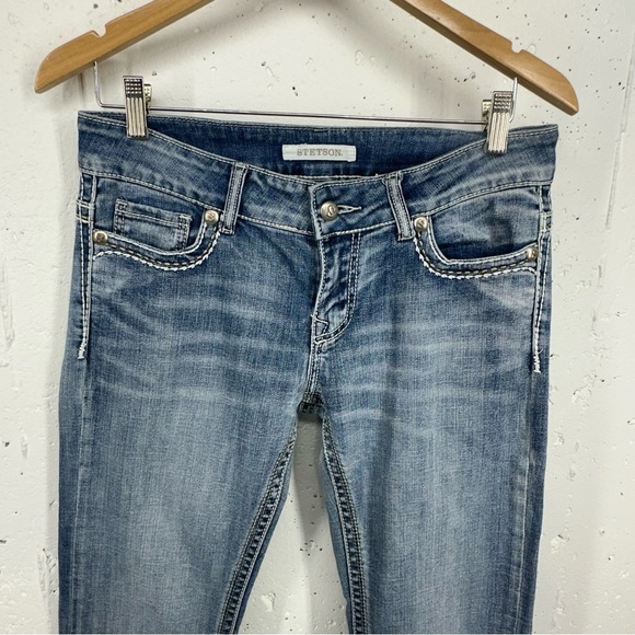 Stetson Women’s size 8 x 34 Tall Hollywood Bootcut Stretch Jeans - Picture 2 of 12